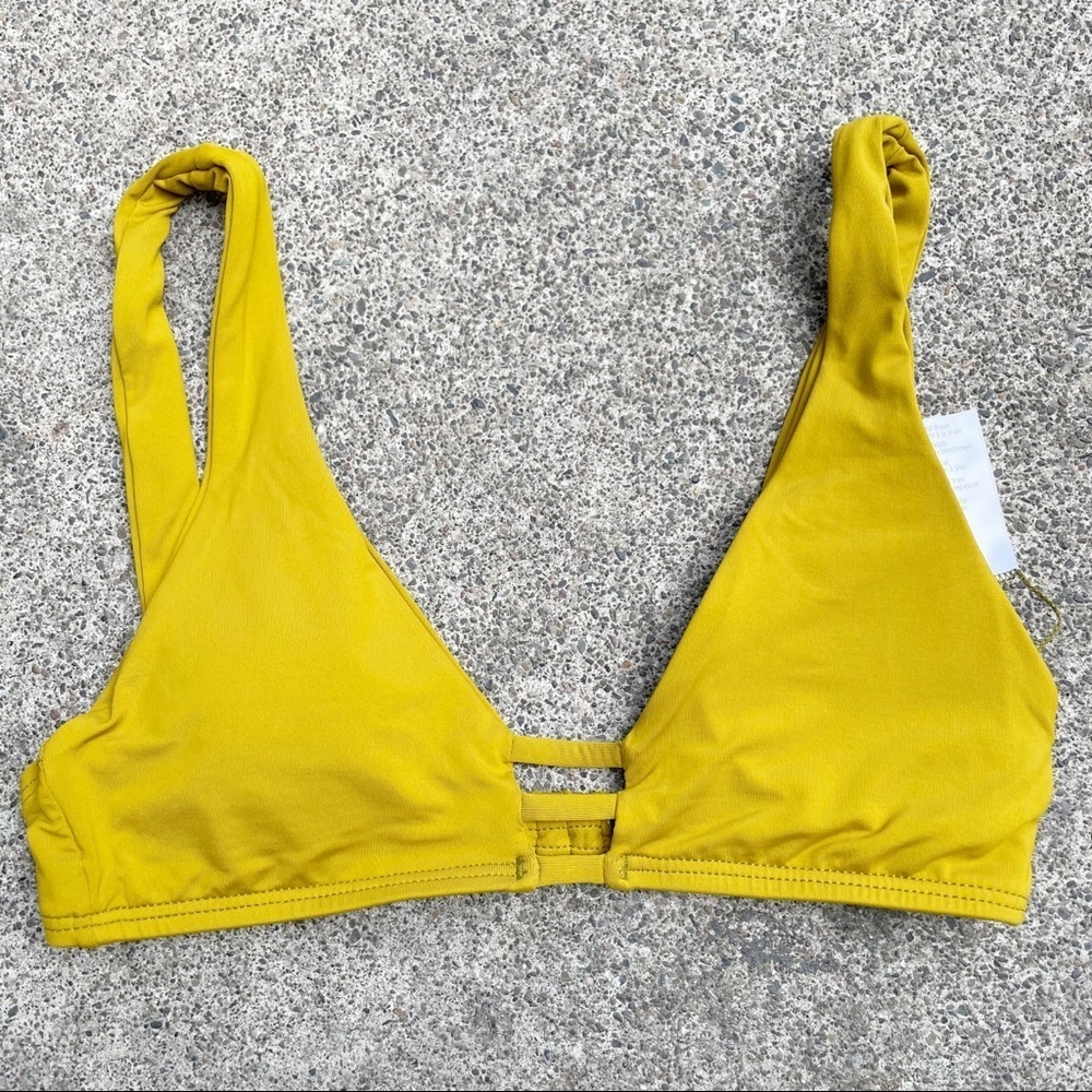 Lspace yellow Monroe Bikini Top Sz XS